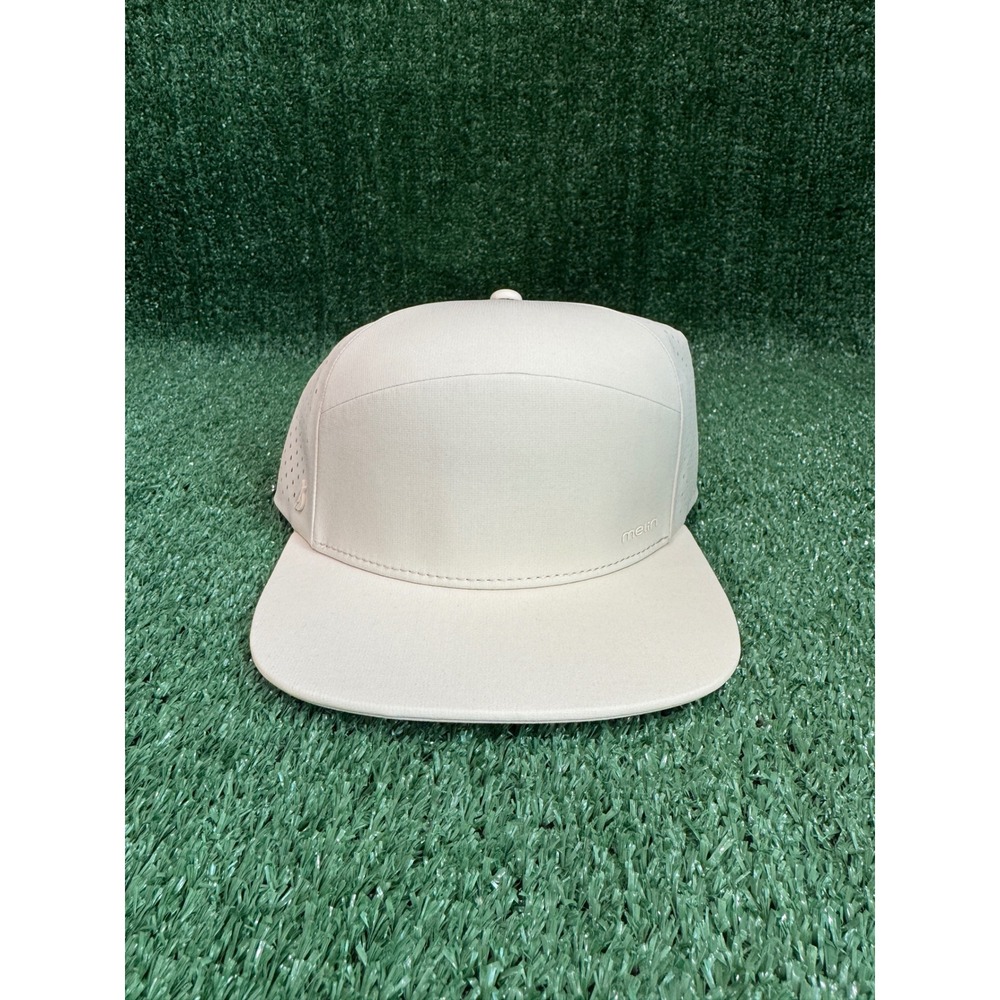 Melin Trenches Hydrolite Snapback Hat Bone White Small Performance Baseball Cap